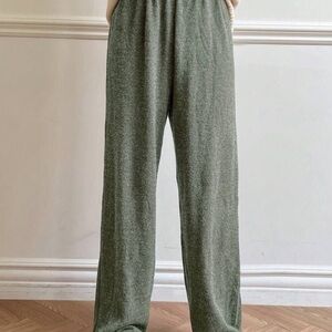 Green Wide-Leg Pants